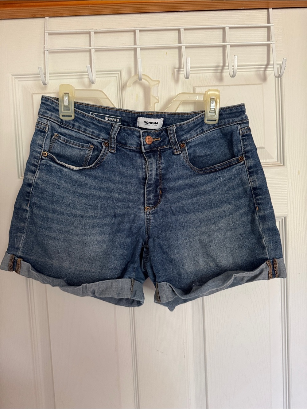 Sonoma Women's Rolled-Hem Denim Shorts - Medium Blue Wash (1 of 2)